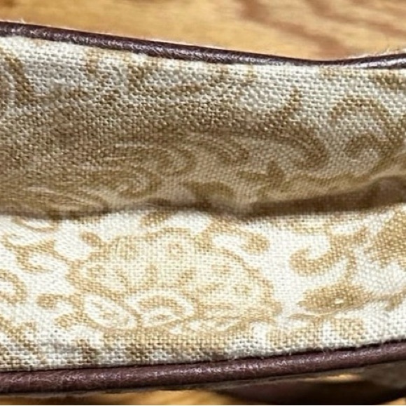 Victoria's Secret Vintage Mini Canvas Paisley Handbag Satchel Purse - Picture 3 of 5